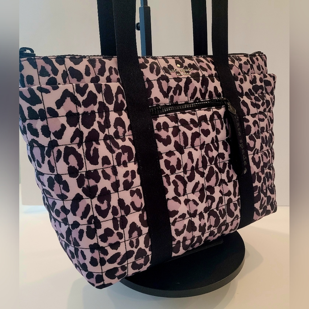 Kate Spade Spotted Purple & Black Leopard Camden - Picture 2 of 5